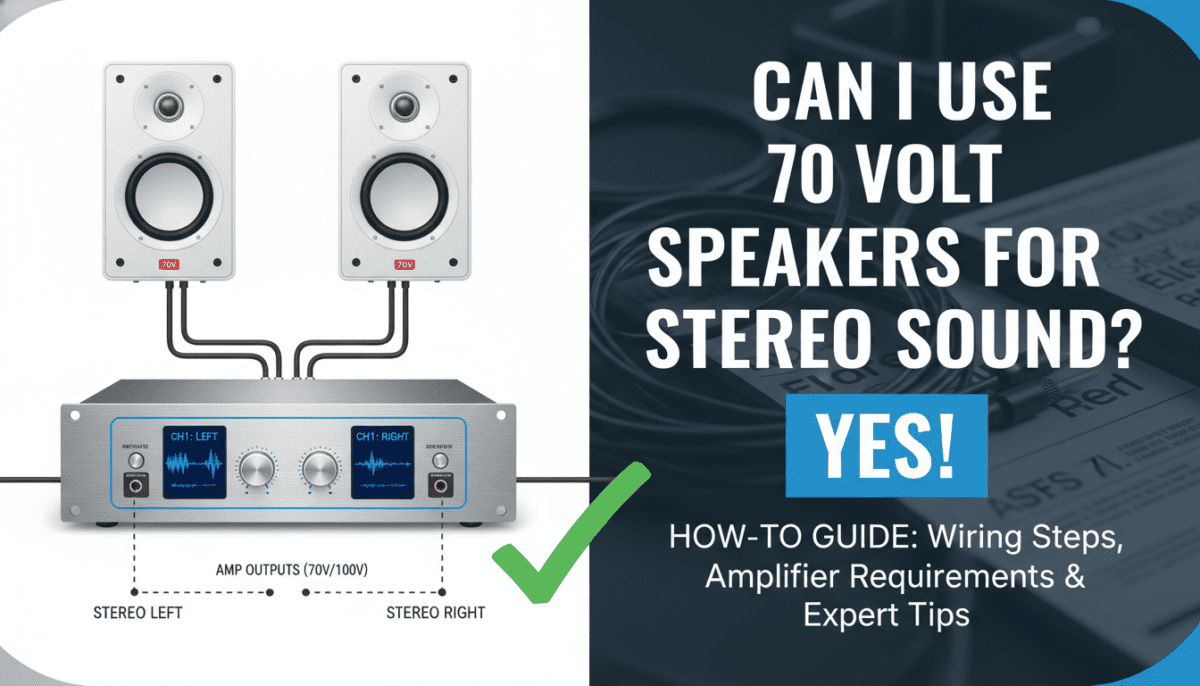 Can I Use 70 Volt Speakers for Stereo Sound? (How-to Guide)