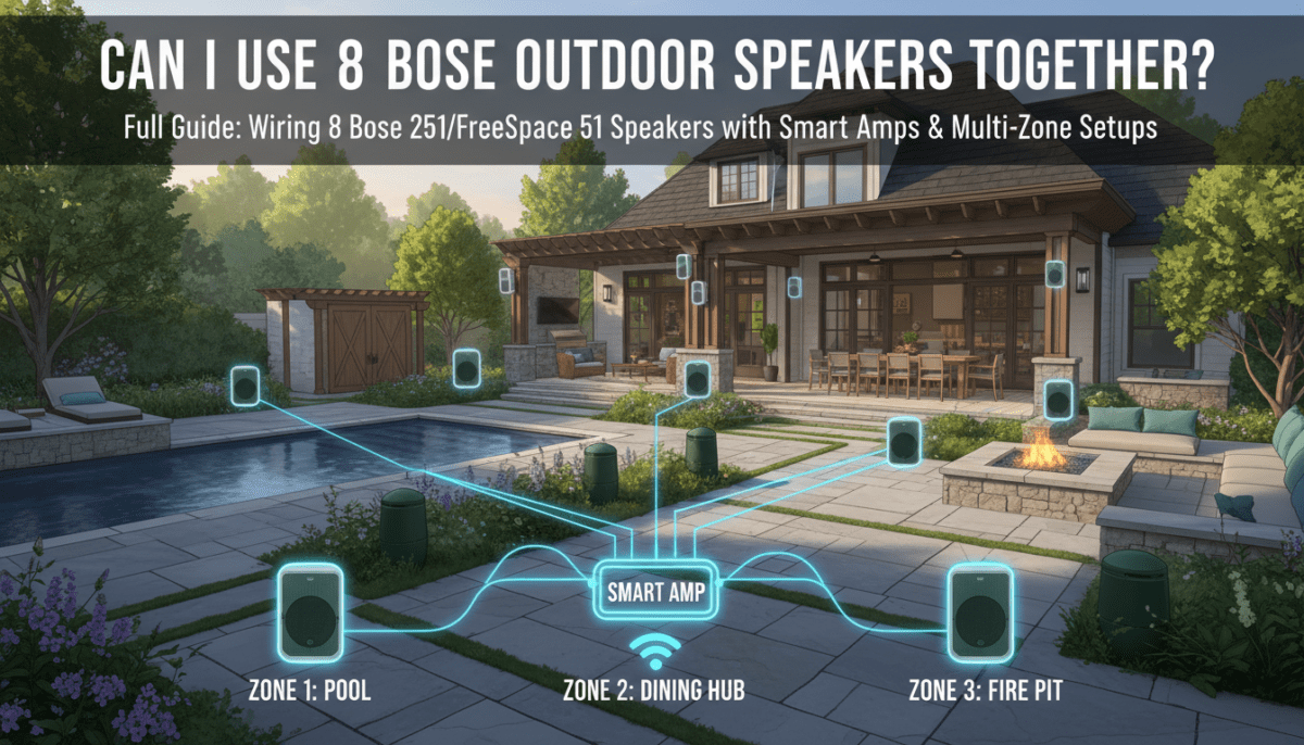 Can I Use 8 Bose Outdoor Speakers Together? (Full Guide)