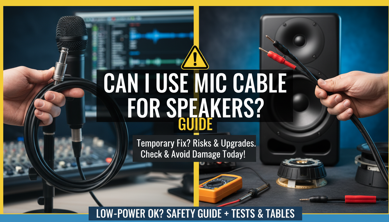 Can I Use Mic Cable for Speakers? Guide