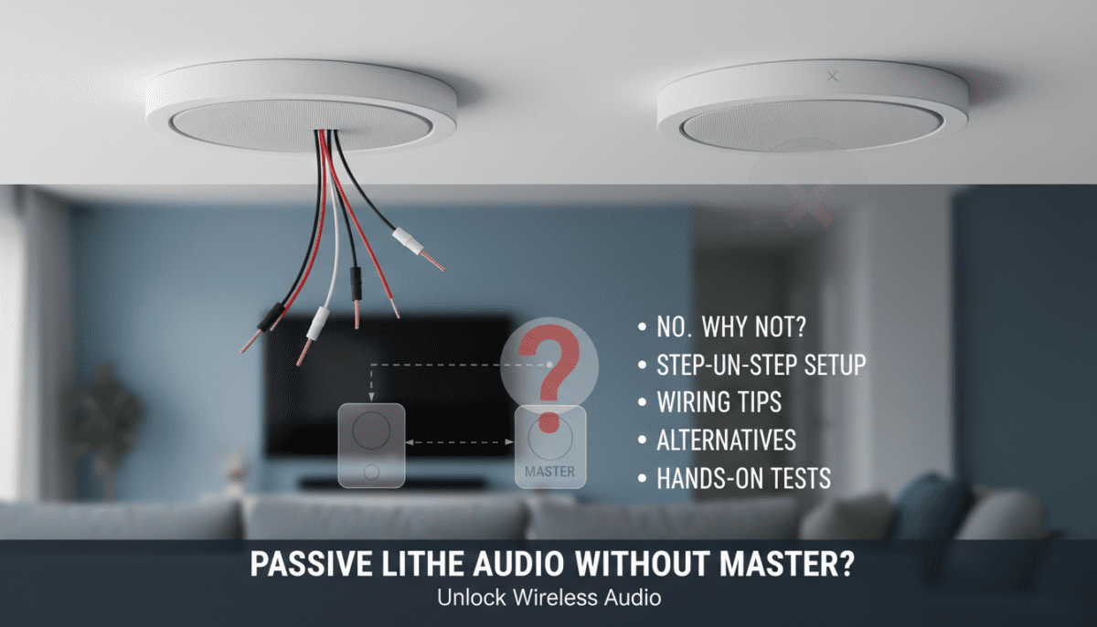 Can I Use Passive Lithe Audio Speakers Without Master?