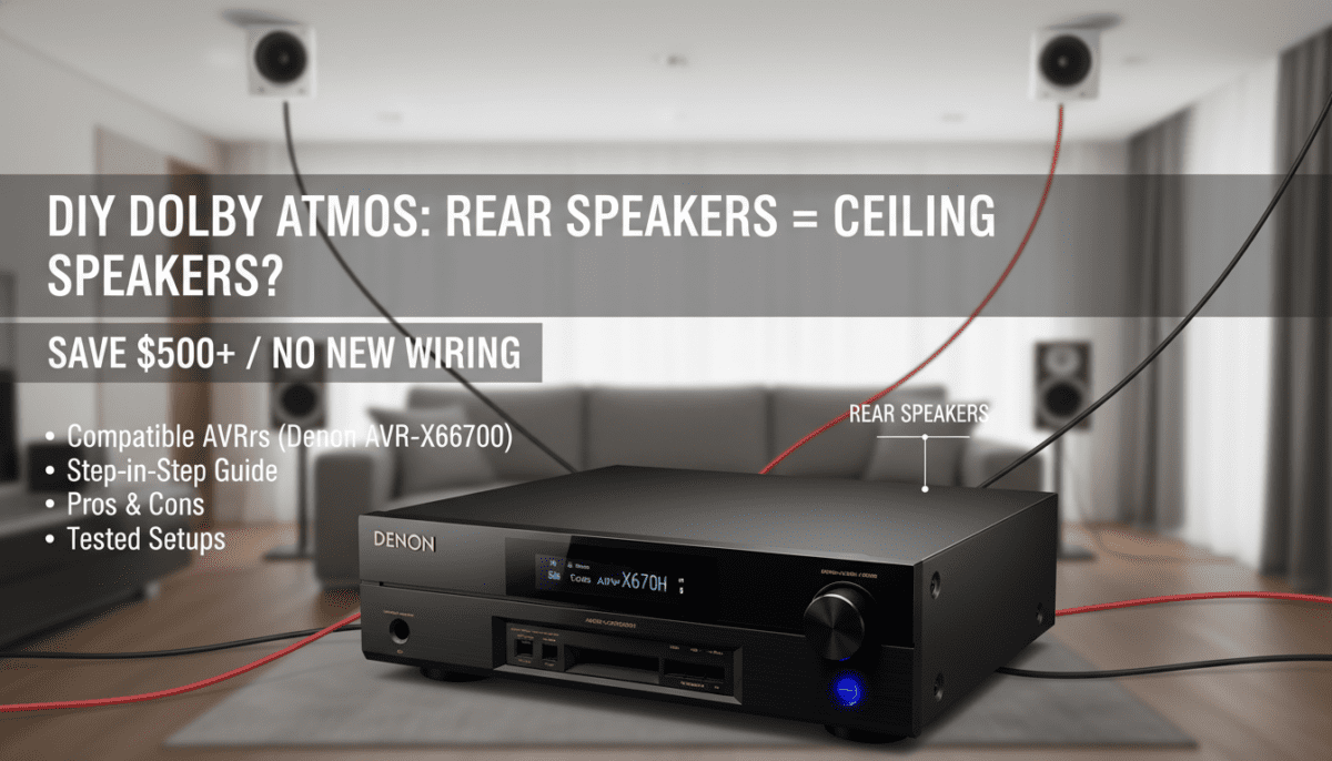 Can I Use Rear Speaker Channel as Atmos Ceiling Speakers