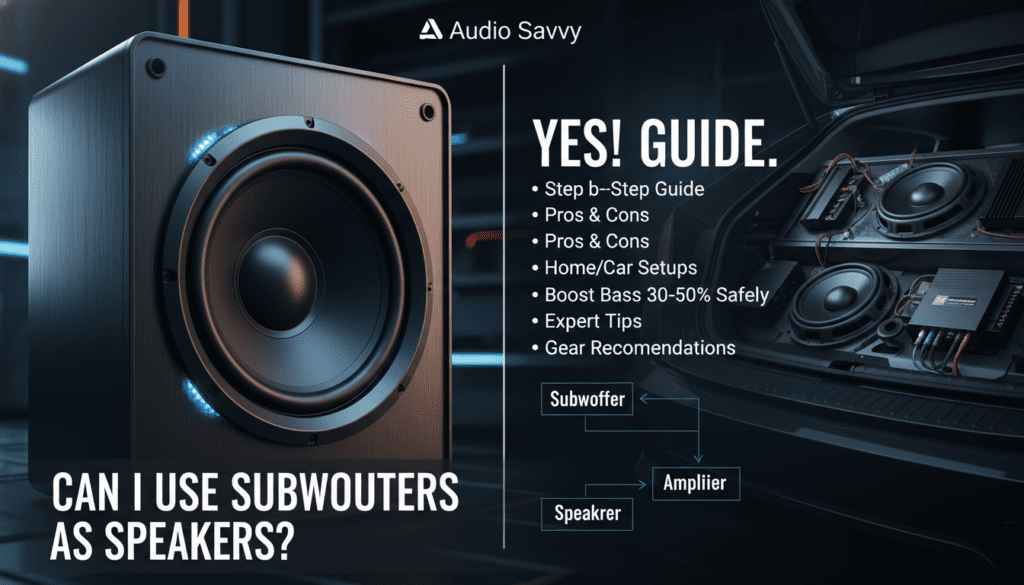 Can I Use Subwoofers as Speakers? Guide