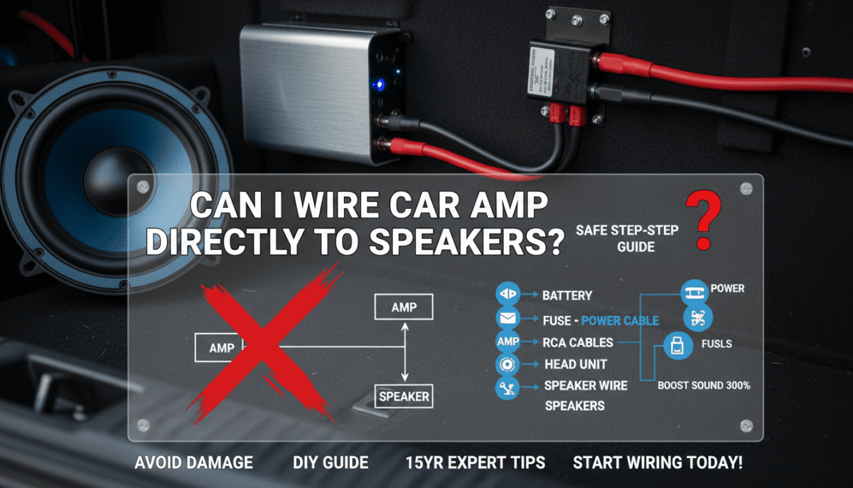 Can I Wire Car Amp Directly to Speakers?