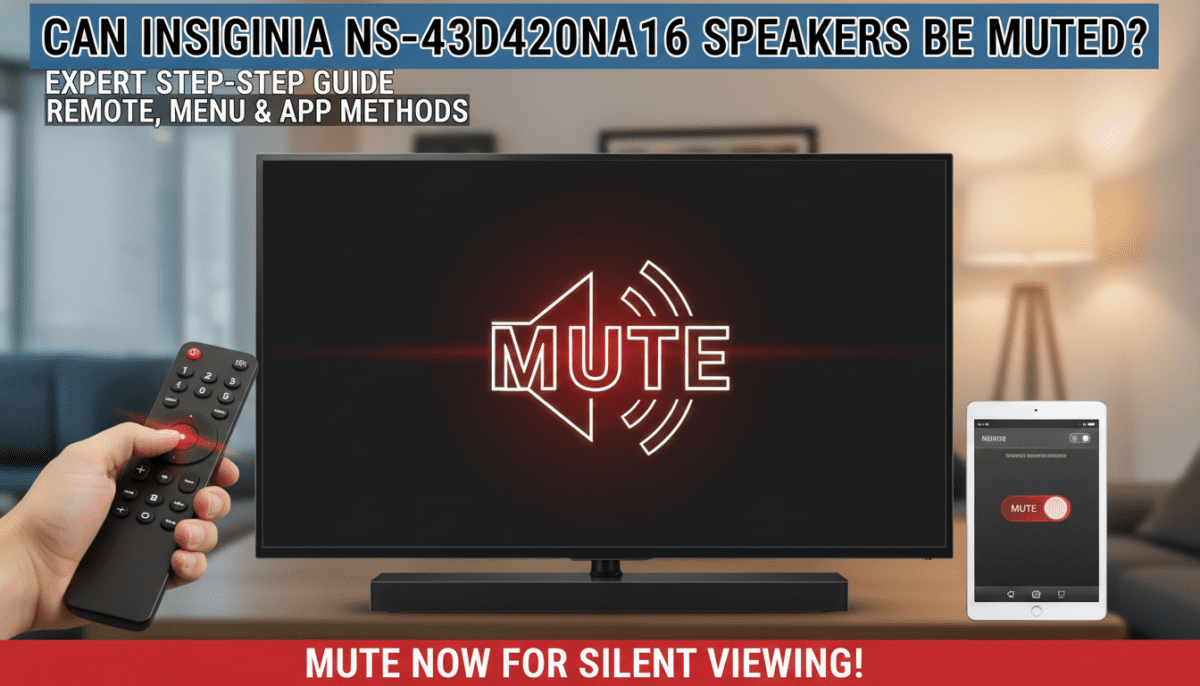 Can Insignia NS-43D420NA16 Speakers Be Muted?