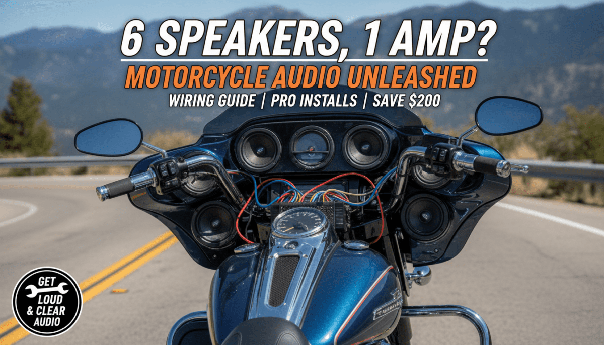 Can One Amp Power 6 Speakers on a Motorcycle? Can One Amp Power 6 Speakers on a Motorcycle?