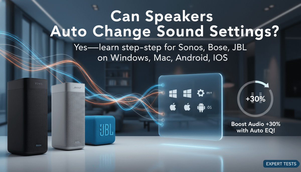 Can Speakers Auto Change Sound Settings?