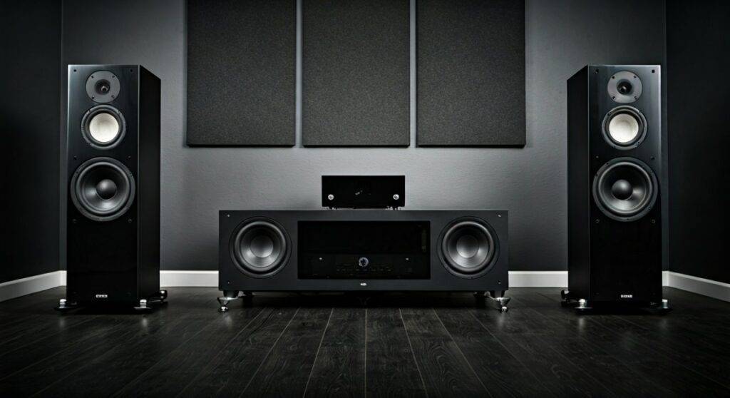 Can Sub Be Placed Between Front Speakers? Best Guide