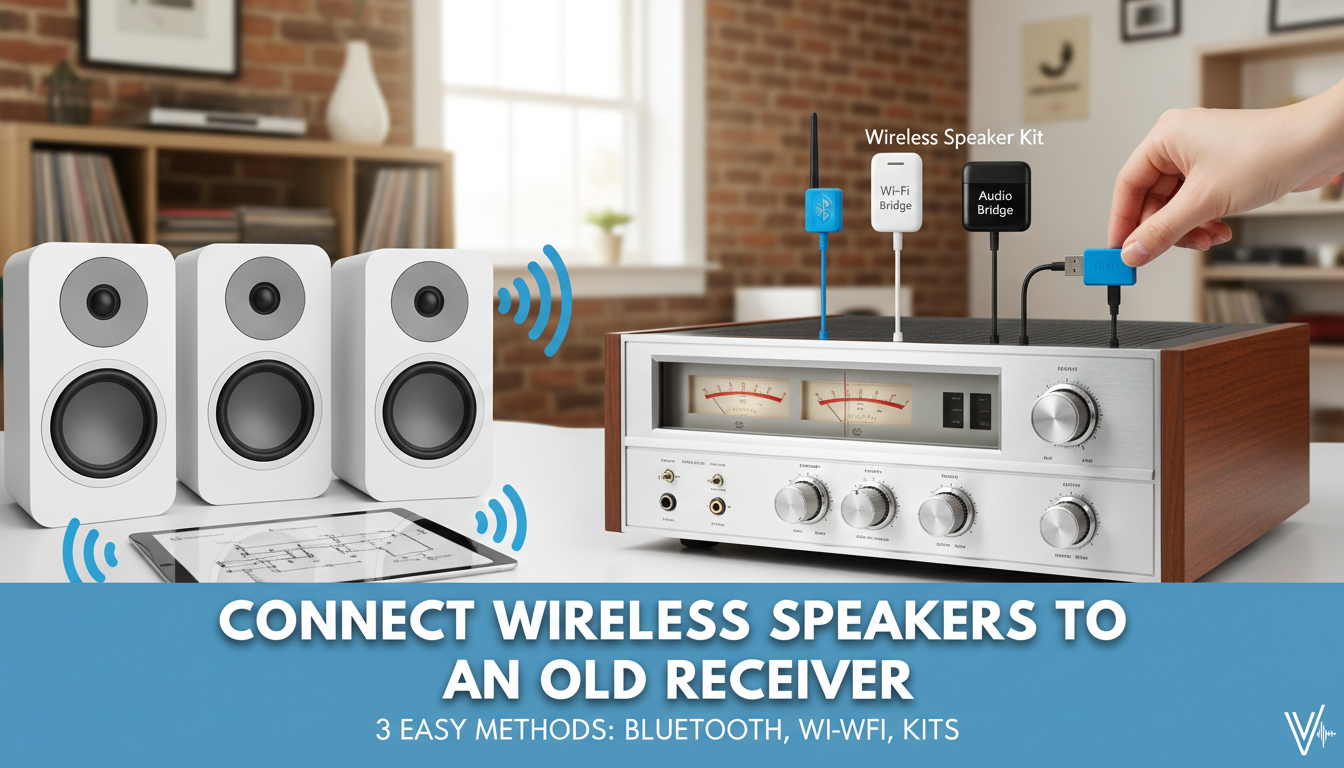 Connect Wireless Speakers to an Old Receiver (3 Easy Methods)
