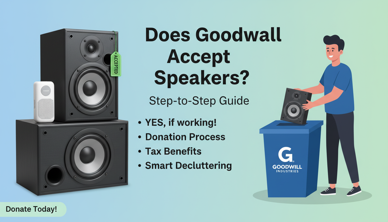 Does Goodwill Accept Speakers? Step-by-Step Guide
