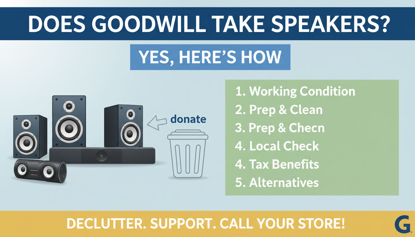 Does Goodwill Take Speakers? Yes, Here's How