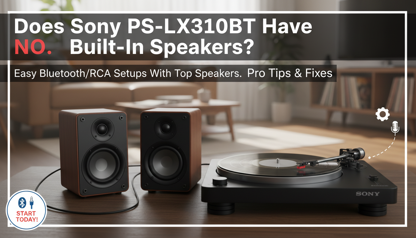 Does Sony PS-LX310BT Have Built-In Speakers?