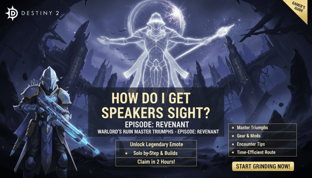 How Do I Get Speakers Sight Destiny 2