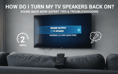 How Do I Turn My TV Speakers Back On?