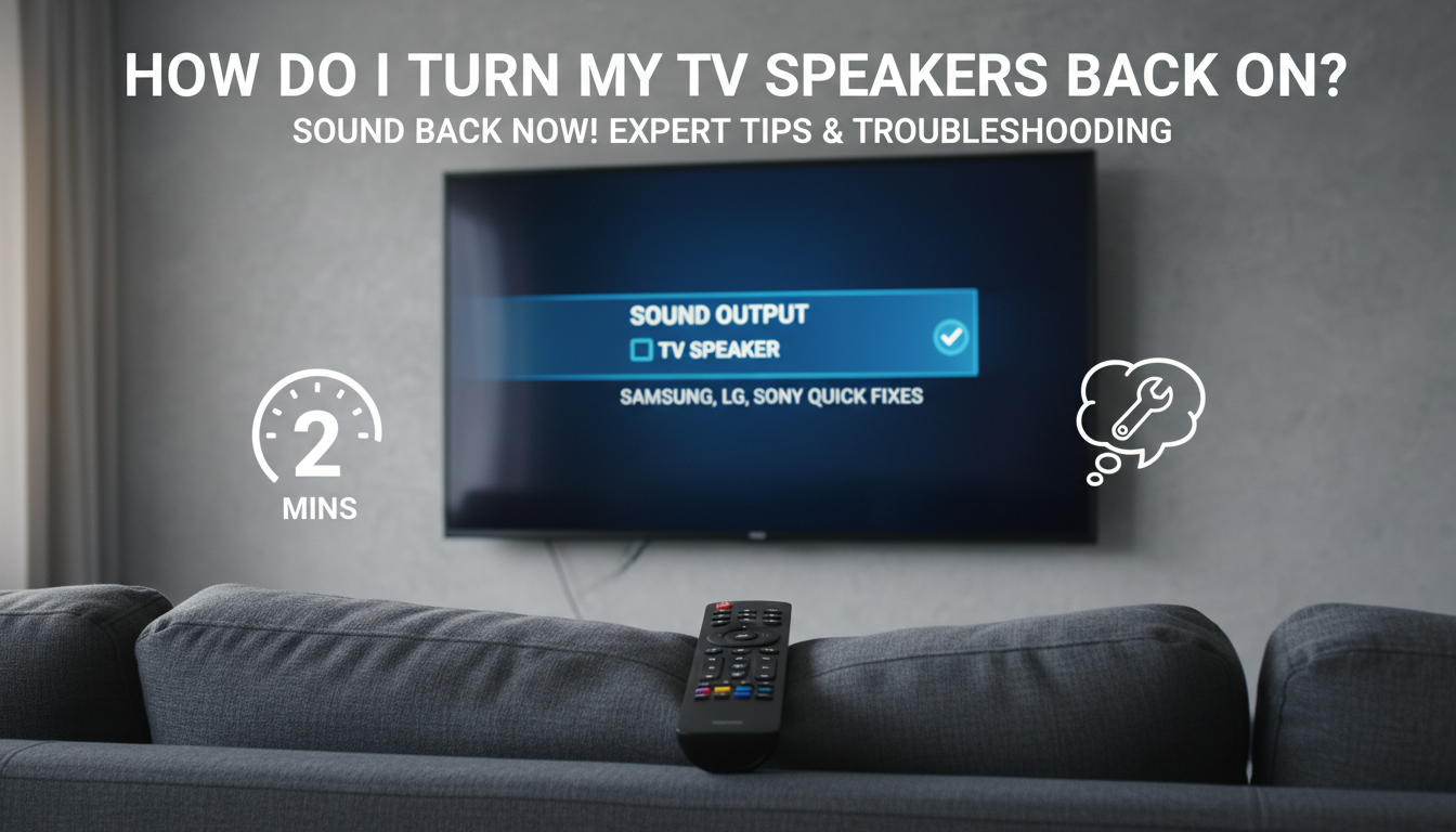 How Do I Turn My TV Speakers Back On?