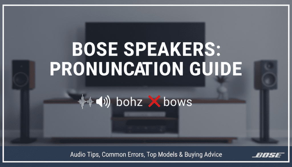 How Do You Pronounce Bose Speakers?