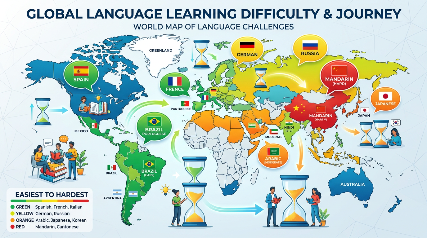 How Hard Are Languages to Learn for English Speakers?