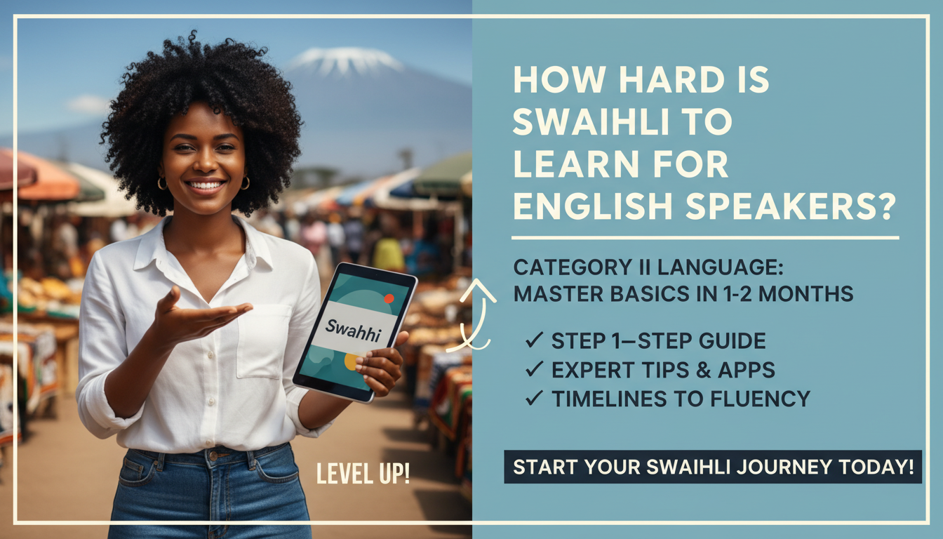 How Hard Is Swahili to Learn for English Speakers? How Hard Is Swahili to Learn for English Speakers?