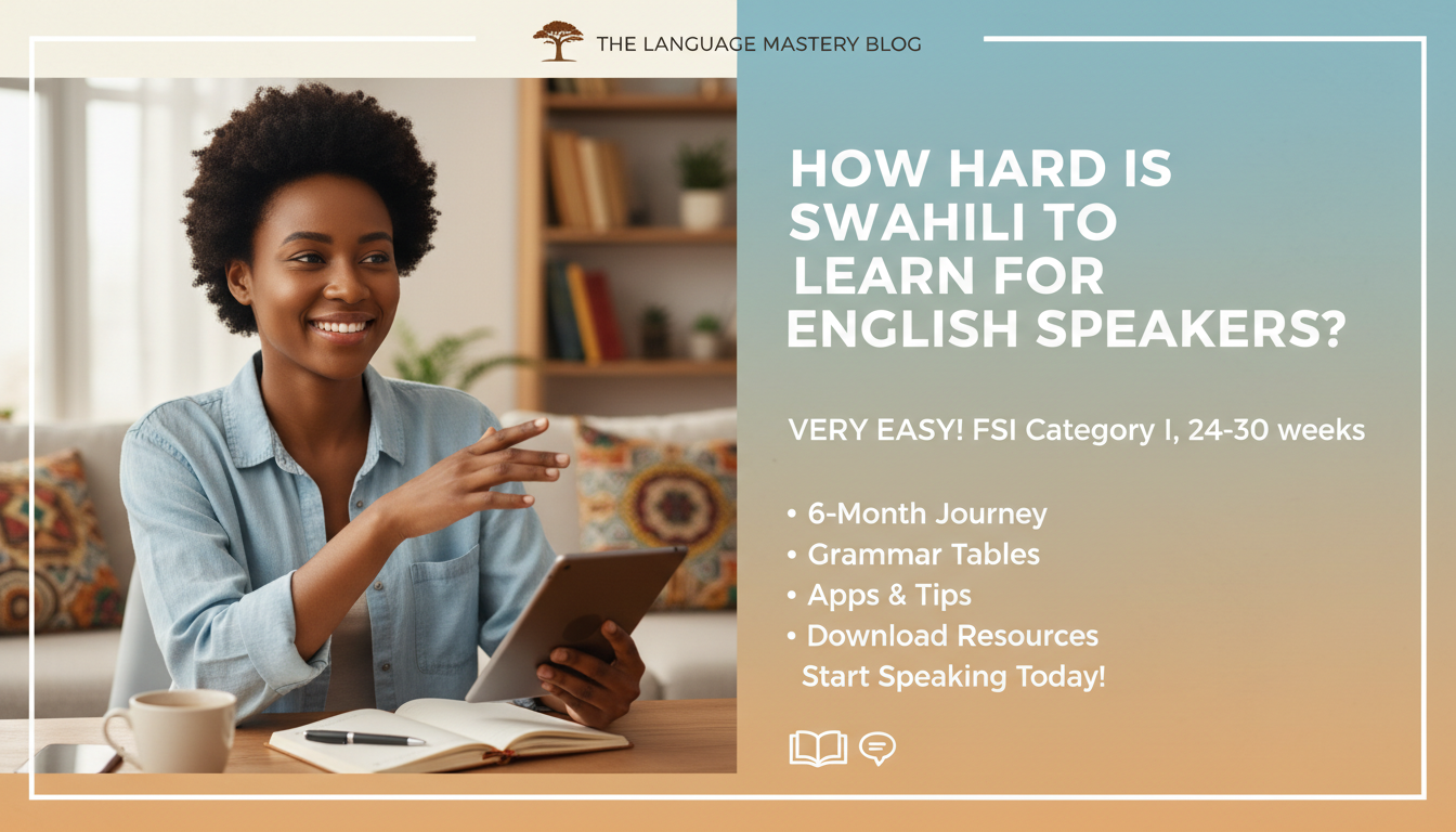 How Hard Is Swahili to Learn for English Speakers?