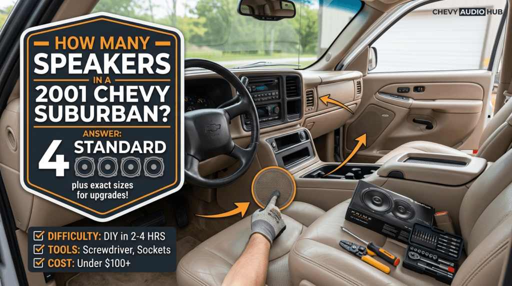 How Many Speakers in 2001 Chevy Suburban?