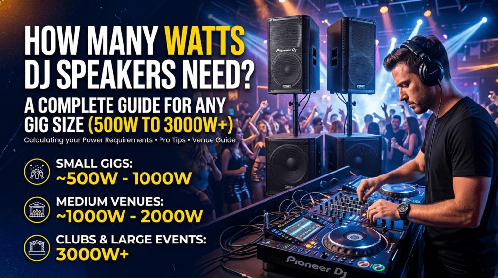 How Many Watts DJ Speakers Need