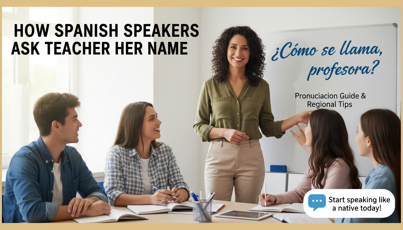 How Spanish Speakers Ask Teacher Her Name