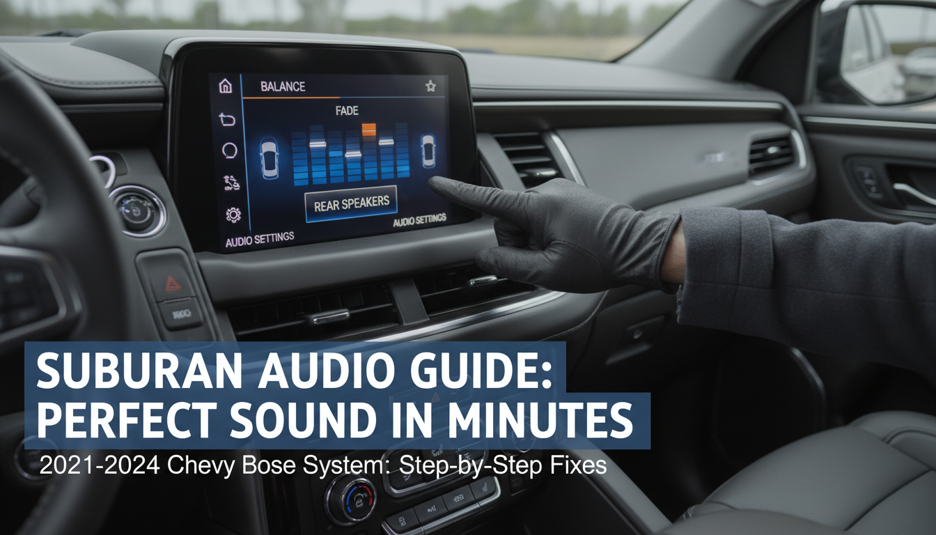 How to Adjust Speakers in Suburban Guide How to Adjust Speakers in Suburban Guide