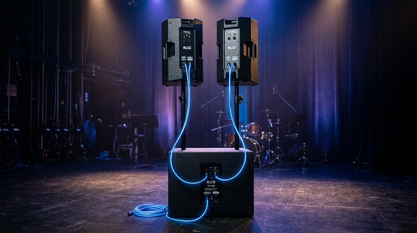 How to Connect 2 Alto TS112A Speakers & Sub