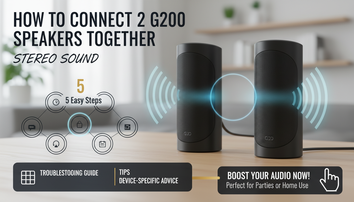 How to Connect 2 G200 Speakers Together