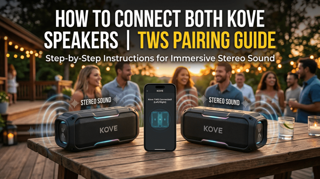 How to Connect Both Kove Speakers Guide