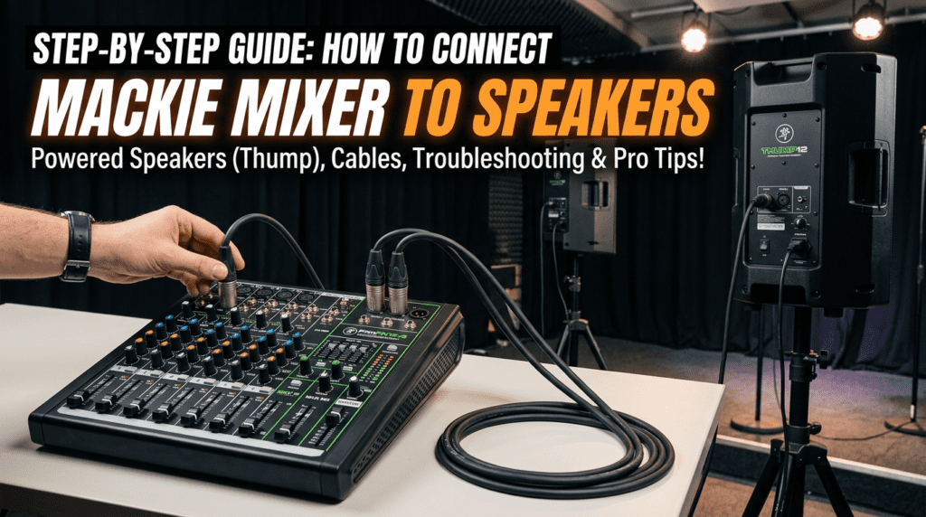 How to Connect Mackie Mixer to Speakers