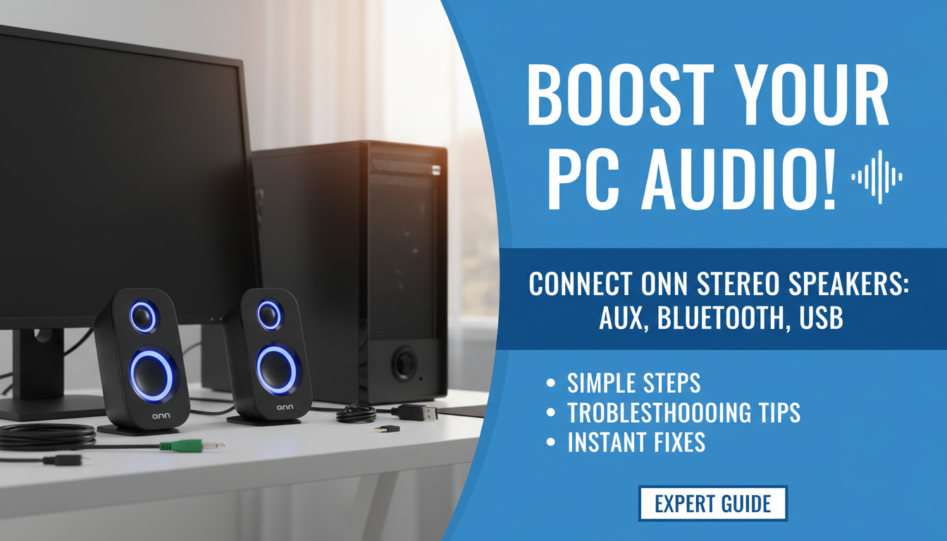 How to Connect Onn PC Stereo Speakers