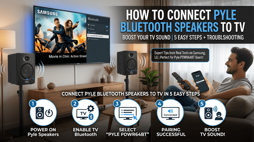 How to Connect Pyle Bluetooth Speakers to TV