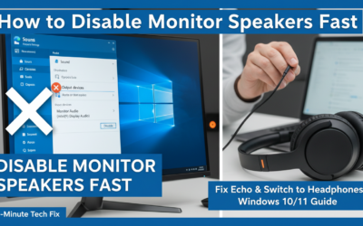 How to Disable Monitor Speakers Fast