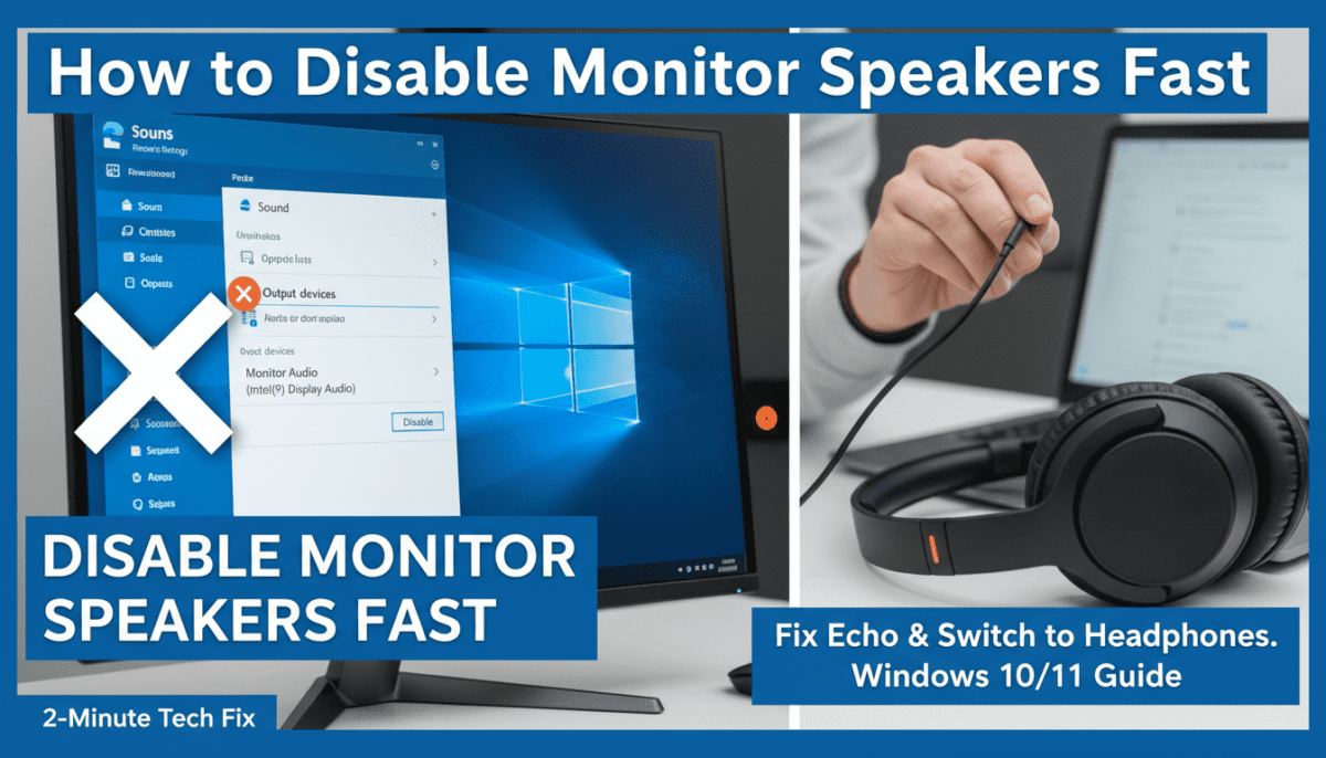 How to Disable Monitor Speakers Fast