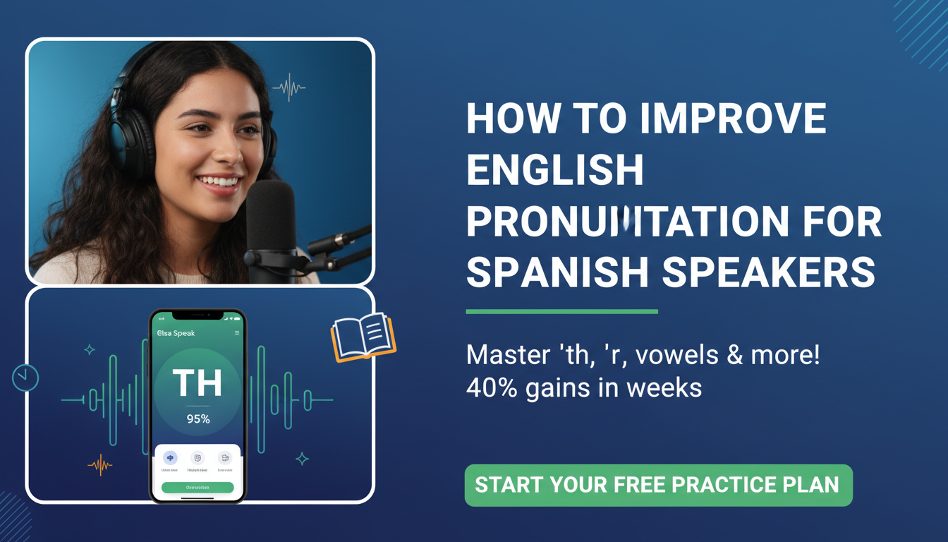 How to Improve English Pronunciation for Spanish Speakers