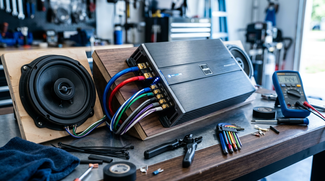 How to Install 4 Channel Amp and Speakers