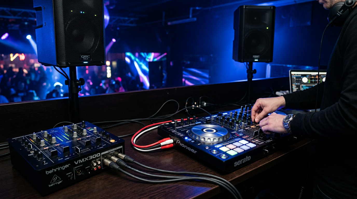 How to Integrate DDJ-SR to Mixer to Speakers