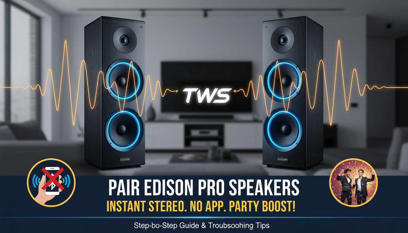 How to Pair Edison Professional Speakers