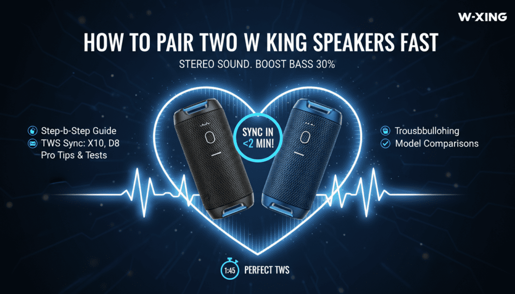 How to Pair Two W King Speakers Fast