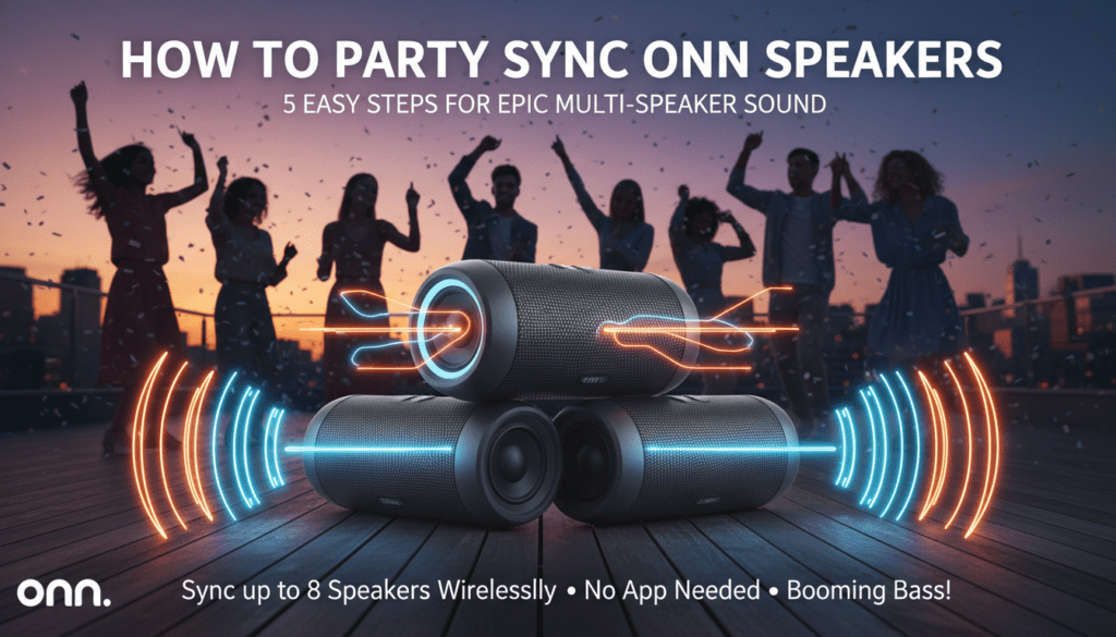 How to Party Sync Onn Speakers