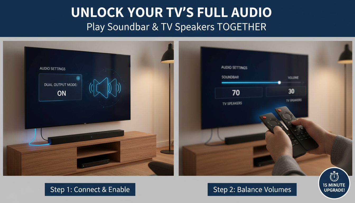 How to Play Soundbar and TV Speakers