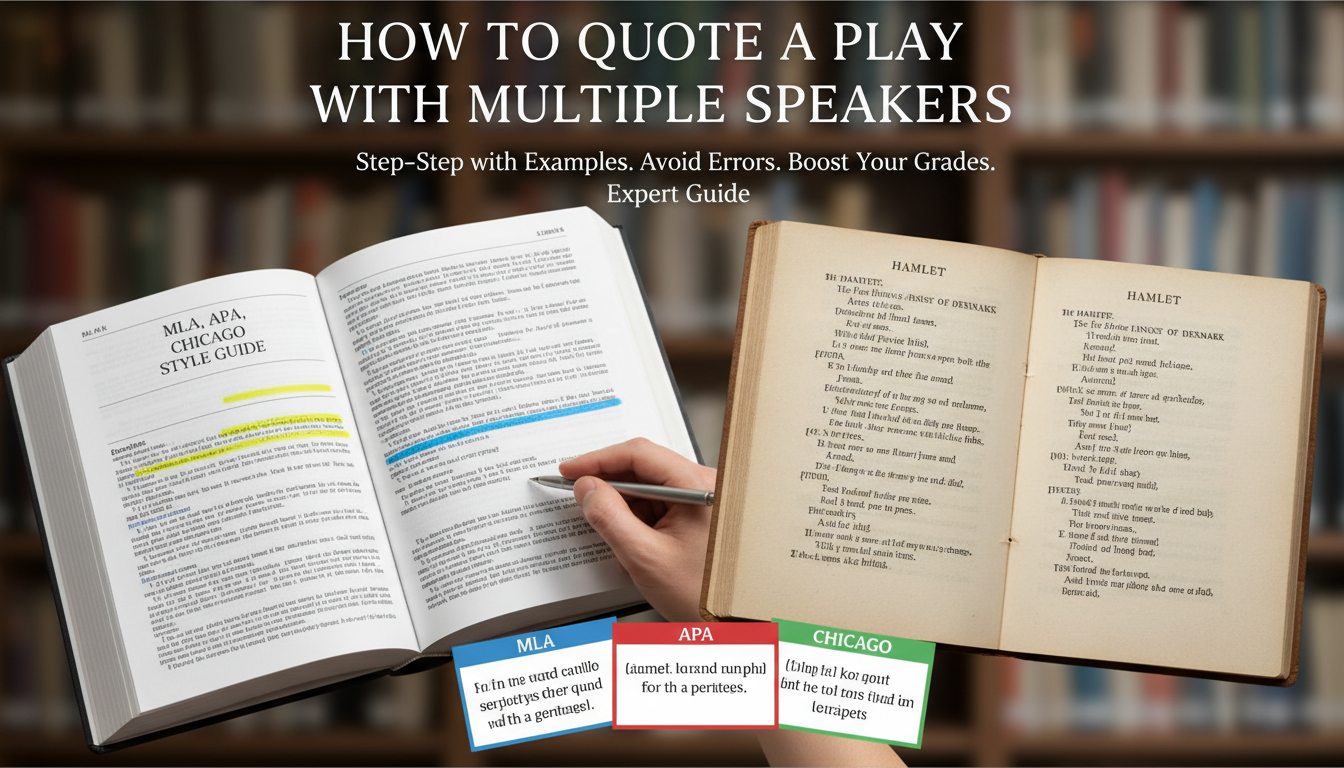 How to Quote a Play with Multiple Speakers