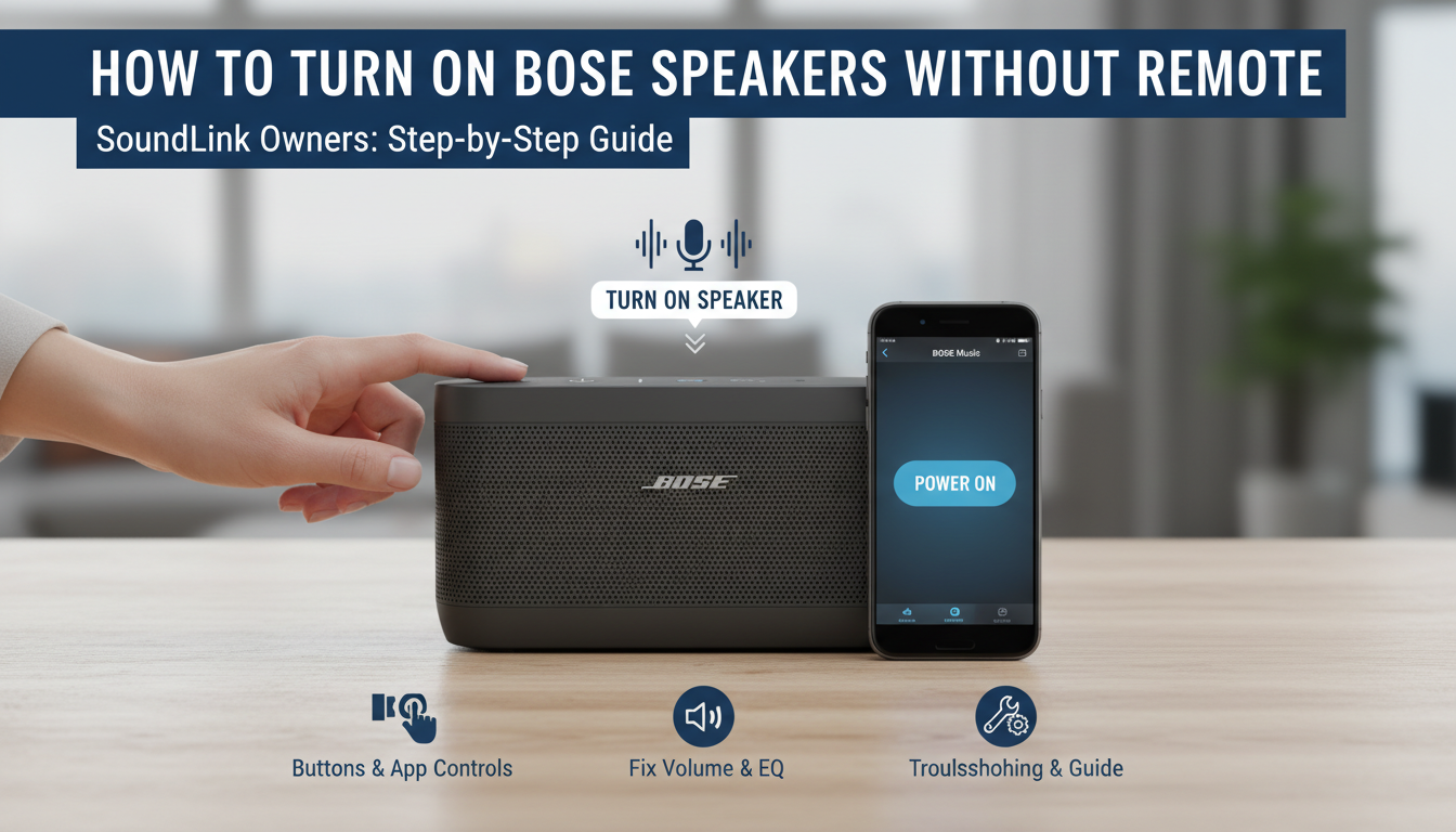 How to Turn On Bose Speakers Without Remote
