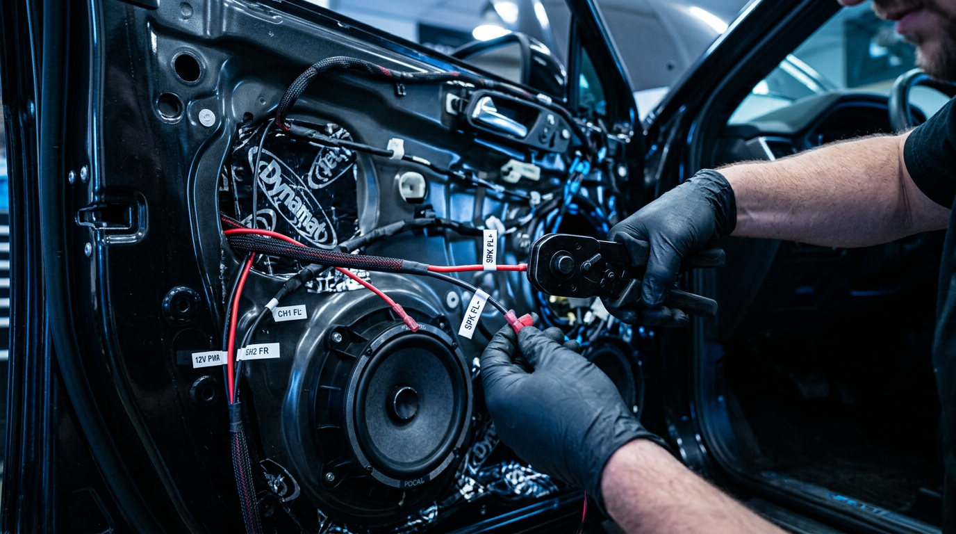 How to Wire Door Speakers to Amp