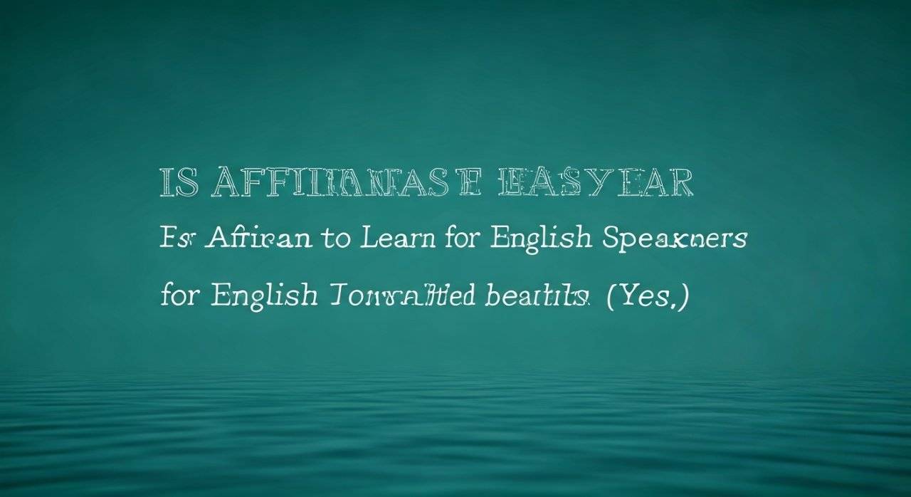 Is Afrikaans Easy to Learn for English Speakers? (Yes!)