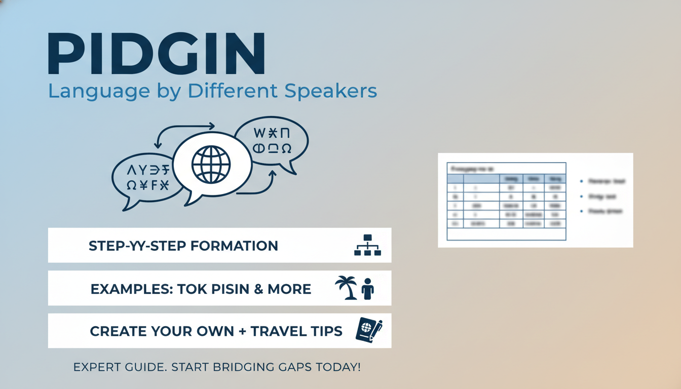 Pidgin: Language by Different Speakers