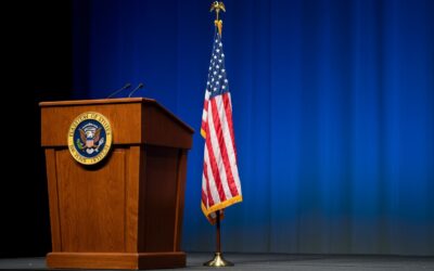 Proper Flag Placement: A Staff Flag Should Be Put on the Speaker’s Right