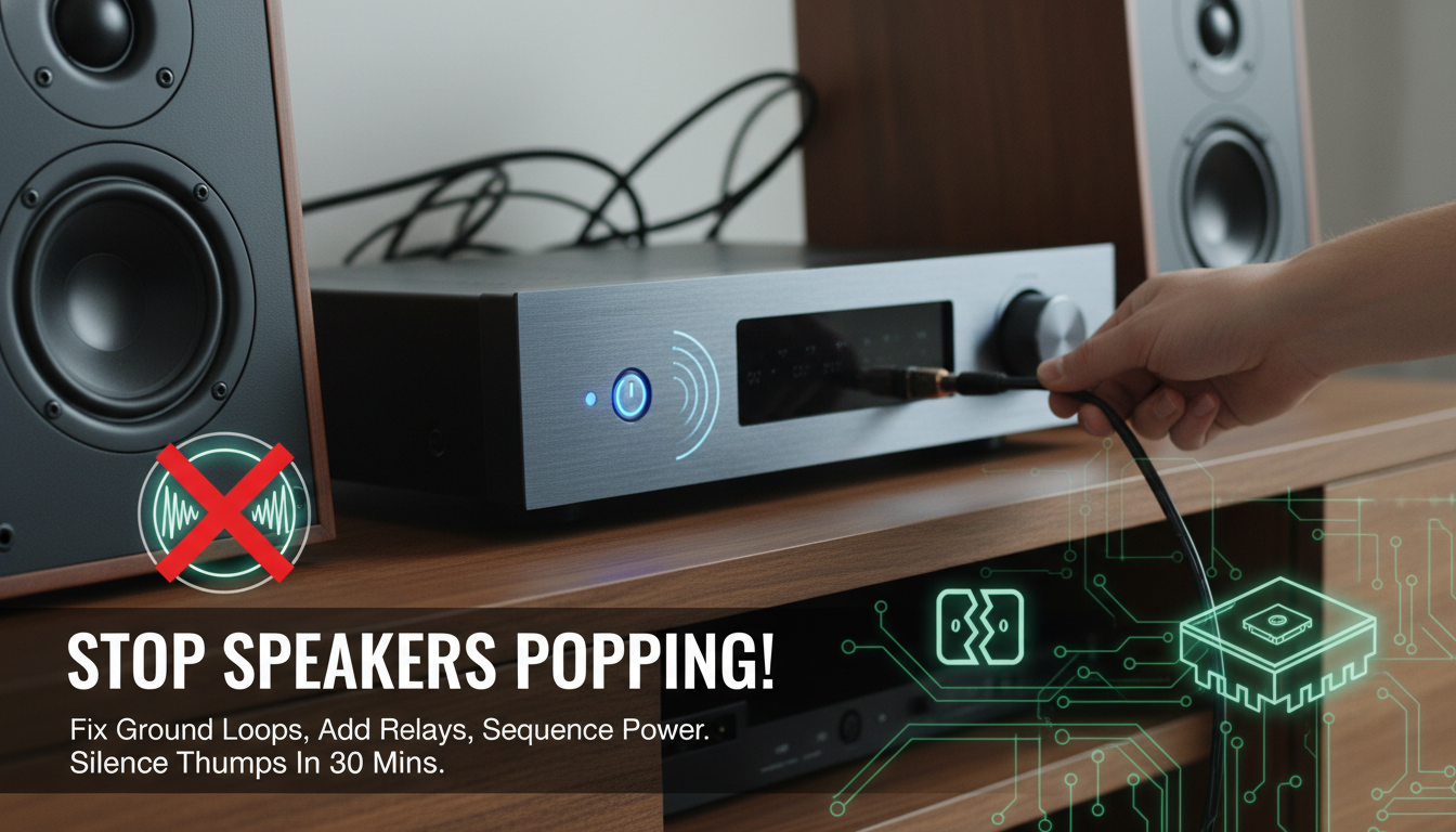 Stop Speakers Popping When Turning On