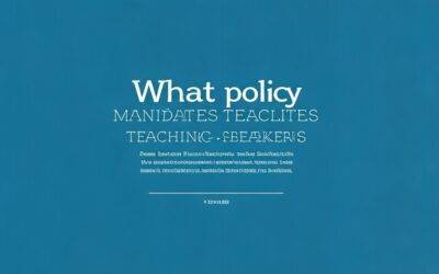 ** What Policy Mandates Teaching Non-English Speakers in English?
