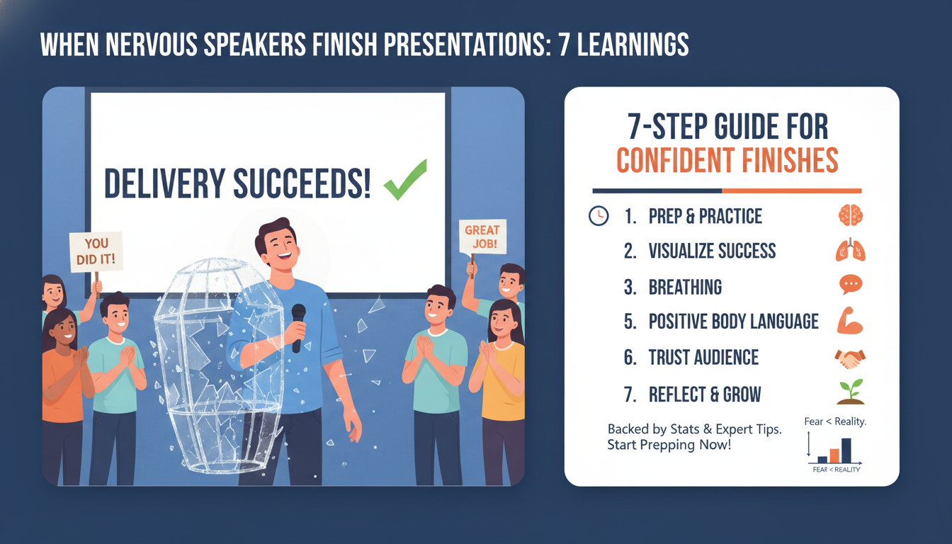 When Nervous Speakers Finish Presentations Learnings